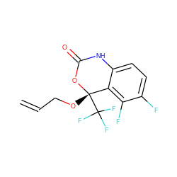 C=CCO[C@@]1(C(F)(F)F)OC(=O)Nc2ccc(F)c(F)c21 ZINC000005852691