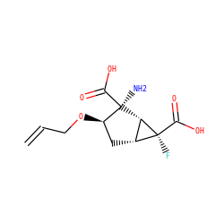 C=CCO[C@@H]1C[C@@H]2[C@H]([C@]1(N)C(=O)O)[C@@]2(F)C(=O)O ZINC000013582117