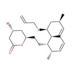 C=CCO[C@H]1C[C@@H](C)C=C2C=C[C@H](C)[C@H](CC[C@@H]3C[C@@H](O)CC(=O)O3)[C@H]21 ZINC000013823432