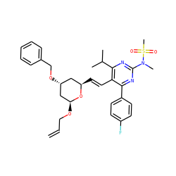 C=CCO[C@H]1C[C@H](OCc2ccccc2)C[C@@H](/C=C/c2c(-c3ccc(F)cc3)nc(N(C)S(C)(=O)=O)nc2C(C)C)O1 ZINC000139998542