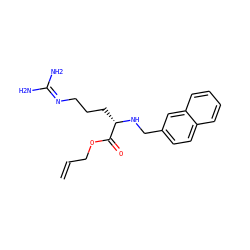 C=CCOC(=O)[C@H](CCCN=C(N)N)NCc1ccc2ccccc2c1 ZINC000013440199