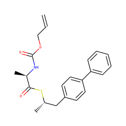 C=CCOC(=O)N[C@H](C)C(=O)S[C@@H](C)Cc1ccc(-c2ccccc2)cc1 ZINC000103183698