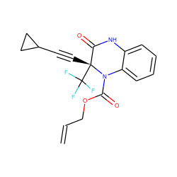C=CCOC(=O)N1c2ccccc2NC(=O)[C@@]1(C#CC1CC1)C(F)(F)F ZINC000014943953