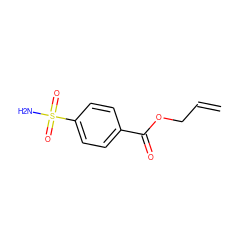 C=CCOC(=O)c1ccc(S(N)(=O)=O)cc1 ZINC000028564501