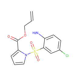 C=CCOC(=O)c1cccn1S(=O)(=O)c1cc(Cl)ccc1N ZINC000005852633