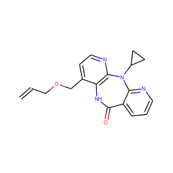 C=CCOCc1ccnc2c1NC(=O)c1cccnc1N2C1CC1 ZINC000005832578