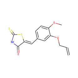 C=CCOc1cc(/C=C2\SC(=S)NC2=O)ccc1OC ZINC000029126311
