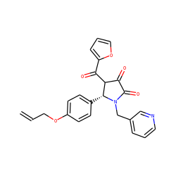 C=CCOc1ccc([C@@H]2C(C(=O)c3ccco3)C(=O)C(=O)N2Cc2cccnc2)cc1 ZINC000004014913