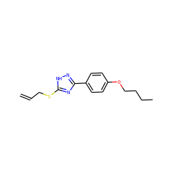 C=CCSc1nc(-c2ccc(OCCCC)cc2)n[nH]1 ZINC000018212266