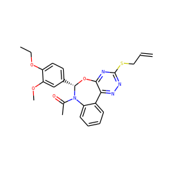 C=CCSc1nnc2c(n1)O[C@@H](c1ccc(OCC)c(OC)c1)N(C(C)=O)c1ccccc1-2 ZINC000002113921