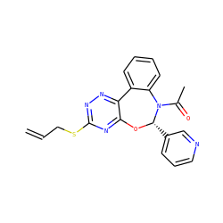 C=CCSc1nnc2c(n1)O[C@@H](c1cccnc1)N(C(C)=O)c1ccccc1-2 ZINC000037866185