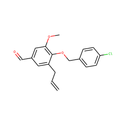 C=CCc1cc(C=O)cc(OC)c1OCc1ccc(Cl)cc1 ZINC000000452912