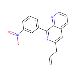 C=CCc1cc2cccnc2c(-c2cccc([N+](=O)[O-])c2)n1 ZINC000013805274