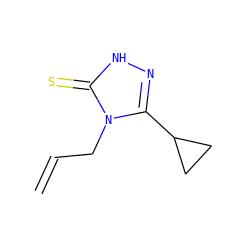 C=CCn1c(C2CC2)n[nH]c1=S ZINC000018276425