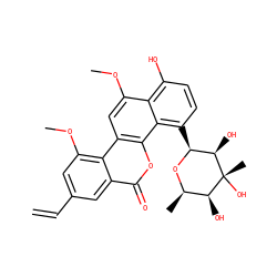 C=Cc1cc(OC)c2c(c1)c(=O)oc1c2cc(OC)c2c(O)ccc([C@@H]3O[C@H](C)[C@H](O)[C@@](C)(O)[C@@H]3O)c21 ZINC000005497006