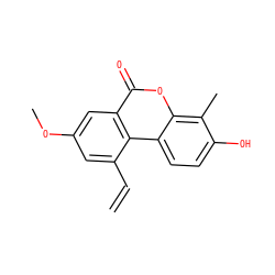 C=Cc1cc(OC)cc2c(=O)oc3c(C)c(O)ccc3c12 ZINC000028572295