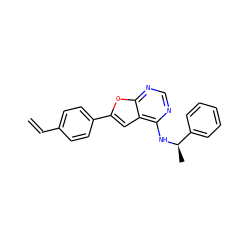 C=Cc1ccc(-c2cc3c(N[C@H](C)c4ccccc4)ncnc3o2)cc1 ZINC001772611089