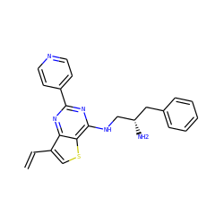 C=Cc1csc2c(NC[C@@H](N)Cc3ccccc3)nc(-c3ccncc3)nc12 ZINC000223670367