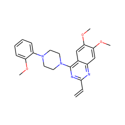 C=Cc1nc(N2CCN(c3ccccc3OC)CC2)c2cc(OC)c(OC)cc2n1 ZINC000096284508