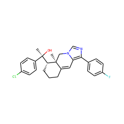 C[C@@](O)(c1ccc(Cl)cc1)[C@H]1CCCC2=Cc3c(-c4ccc(F)cc4)ncn3C[C@@]21C ZINC000045252893