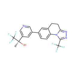 C[C@@](O)(c1cncc(-c2ccc3c(c2)CCc2nnc(C(F)(F)F)n2-3)c1)C(F)(F)F ZINC000143837389