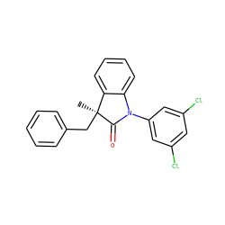 C[C@@]1(Cc2ccccc2)C(=O)N(c2cc(Cl)cc(Cl)c2)c2ccccc21 ZINC000001550238