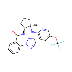 C[C@@]1(Nc2ccc(OC(F)(F)F)cn2)CCC[C@@H]1NC(=O)c1ccccc1-n1nccn1 ZINC001772580250