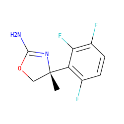 C[C@@]1(c2c(F)ccc(F)c2F)COC(N)=N1 ZINC000169698843