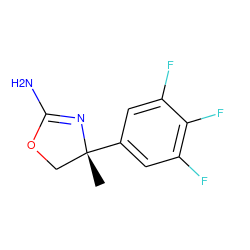 C[C@@]1(c2cc(F)c(F)c(F)c2)COC(N)=N1 ZINC000169698867