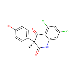 C[C@@]1(c2ccc(O)cc2)C(=O)Nc2cc(Cl)cc(Cl)c2C1=O ZINC000028978494