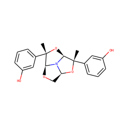 C[C@@]1(c2cccc(O)c2)O[C@H]2CO[C@@H]3N2[C@H]1O[C@@]3(C)c1cccc(O)c1 ZINC000299828999