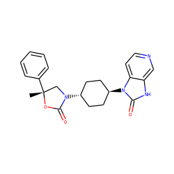 C[C@@]1(c2ccccc2)CN([C@H]2CC[C@H](n3c(=O)[nH]c4cnccc43)CC2)C(=O)O1 ZINC001772574624
