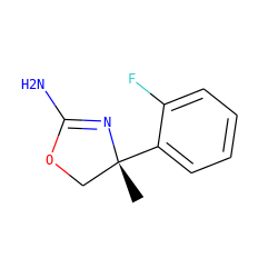 C[C@@]1(c2ccccc2F)COC(N)=N1 ZINC000083964387