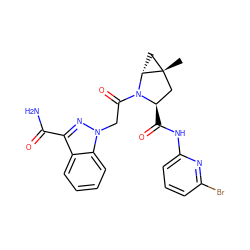 C[C@@]12C[C@@H](C(=O)Nc3cccc(Br)n3)N(C(=O)Cn3nc(C(N)=O)c4ccccc43)[C@@H]1C2 ZINC000143809634