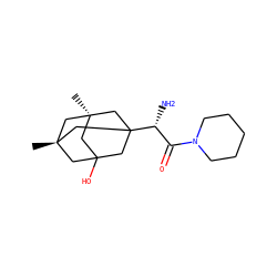 C[C@@]12CC3(O)CC([C@H](N)C(=O)N4CCCCC4)(C1)C[C@](C)(C3)C2 ZINC000028824965