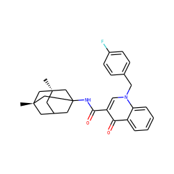 C[C@@]12CC3CC(NC(=O)c4cn(Cc5ccc(F)cc5)c5ccccc5c4=O)(C1)C[C@](C)(C3)C2 ZINC000028864361