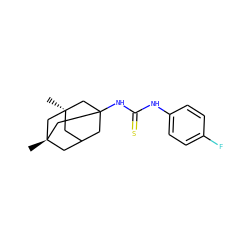 C[C@@]12CC3CC(NC(=S)Nc4ccc(F)cc4)(C1)C[C@](C)(C3)C2 ZINC000006852565