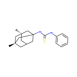 C[C@@]12CC3CC(NC(=S)Nc4ccccc4)(C1)C[C@](C)(C3)C2 ZINC000016605690