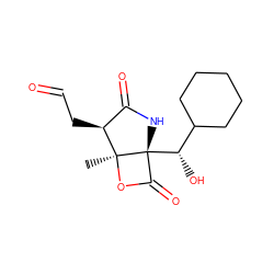 C[C@@]12OC(=O)[C@]1([C@@H](O)C1CCCCC1)NC(=O)[C@@H]2CC=O ZINC000103239059