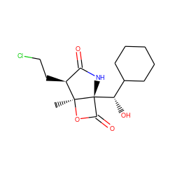 C[C@@]12OC(=O)[C@]1([C@@H](O)C1CCCCC1)NC(=O)[C@@H]2CCCl ZINC000013644574