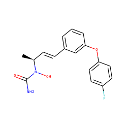 C[C@@H](/C=C/c1cccc(Oc2ccc(F)cc2)c1)N(O)C(N)=O ZINC000000011658