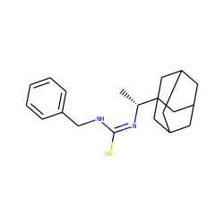 C[C@@H](/N=C(/S)NCc1ccccc1)C12CC3CC(CC(C3)C1)C2 ZINC000013497628