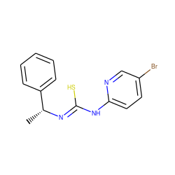 C[C@@H](/N=C(\S)Nc1ccc(Br)cn1)c1ccccc1 ZINC000000008820