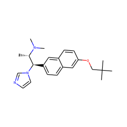 C[C@@H]([C@@H](c1ccc2cc(OCC(C)(C)C)ccc2c1)n1ccnc1)N(C)C ZINC000028344000