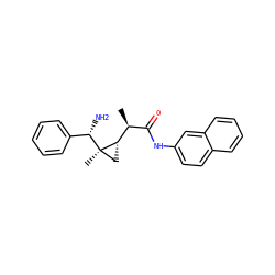 C[C@@H](C(=O)Nc1ccc2ccccc2c1)[C@@H]1C[C@@]1(C)[C@@H](N)c1ccccc1 ZINC000006202023