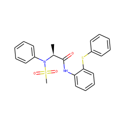 C[C@@H](C(=O)Nc1ccccc1Sc1ccccc1)N(c1ccccc1)S(C)(=O)=O ZINC000000667199