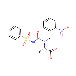 C[C@@H](C(=O)O)N(Cc1ccccc1[N+](=O)[O-])C(=O)NS(=O)(=O)c1ccccc1 ZINC000013863179
