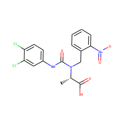 C[C@@H](C(=O)O)N(Cc1ccccc1[N+](=O)[O-])C(=O)Nc1ccc(Cl)c(Cl)c1 ZINC000013863188