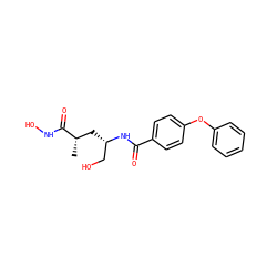 C[C@@H](C[C@@H](CO)NC(=O)c1ccc(Oc2ccccc2)cc1)C(=O)NO ZINC000013558895