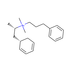 C[C@@H](C[C@H]1C=CC=CC1)[N+](C)(C)CCCc1ccccc1 ZINC000028229364